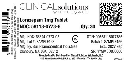 Lorazepam 1mg Tablet 30ct Blister Card (Spl Lorazepam Tablet Label 0.5 mg.jpg)